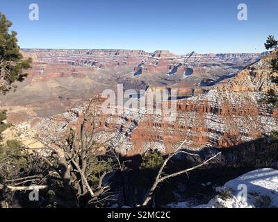 Snowy Grand Canyon Stockfoto