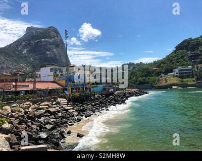 Barra da Tijuca, einem Strand, der Nachbarschaft in Rio de Janeiro, Brasilien. Stockfoto