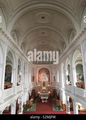 Cheticamp Kathedrale innen Stockfoto