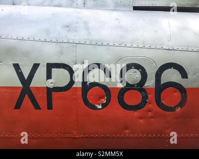 Jet provost Trainer Flugzeuge, Medstead, Alton, Hampshire, Vereinigtes Königreich. Stockfoto