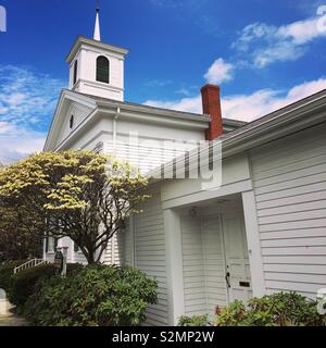 Synagoge der Gemeinde Beth Israel, Honesdale, Pennsylvania - die zweitälteste, einst die kleinste, und die einzige Synagoge mit einer Turmspitze Stockfoto