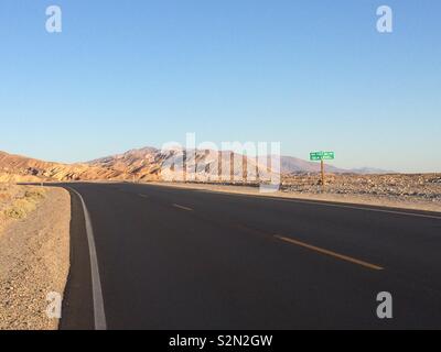 Death Valley 100 Meter unter dem Meeresspiegel Stockfoto