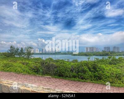 Barra da Tijuca, einem Stadtteil von Rio de Janeiro, Brasilien. Stockfoto