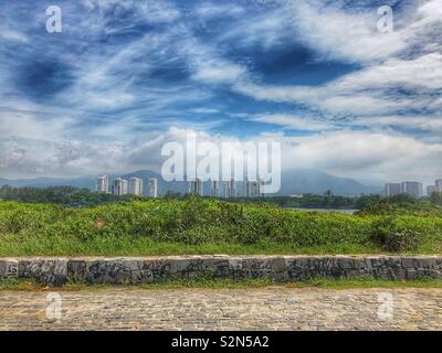 Barra da Tijuca, einem Stadtteil von Rio de Janeiro, Brasilien. Stockfoto