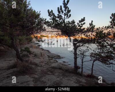 Strand bei Lopar, Rab, Kroatien Stockfoto