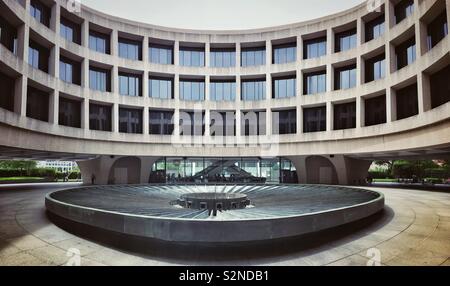 Hirshhorn Museum und Skulptur Garten Bibliothek. Architektur Details. Washington DC, USA Stockfoto