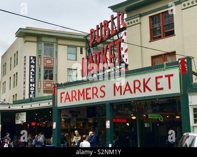 Pikes Place Farmers Market in Seattle, Washington. Stockfoto