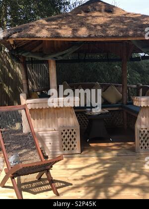 Strandhutte Im Garten Von The Moors Zum Meer Designed By Alan Titchmarsh Und Kate Gould Fur Rhs Chelsea Flower Show Stockfotografie Alamy