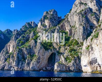 Die Weiße Grotte auf der Insel Capri Italien. Stockfoto