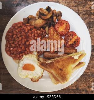 Volle vegetarisches Frühstück Stockfoto