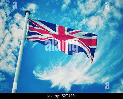 Die die Flagge des Vereinigten Königreichs - Die Union Jack. Manchmal als die Union Flag genannt. Foto - © COLIN HOSKINS. Stockfoto