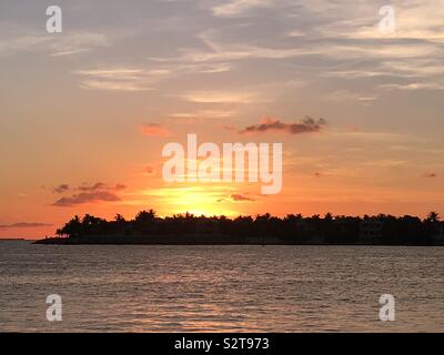 Key West Sonnenuntergang auf dem Meer Stockfoto