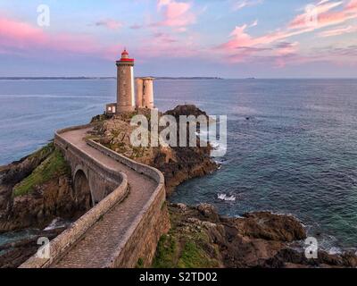 Diable Lighthouse, Bretagne, Frankreich Stockfoto