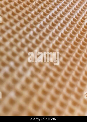 Ice Cream Wafer oder Waffel kegel Textur Stockfoto