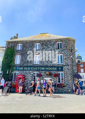 Die alten Custom House Pub in Padstow Cornwall Stockfoto