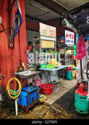 Street Food Stände in Georgetown, Penang, Malaysia Stockfoto