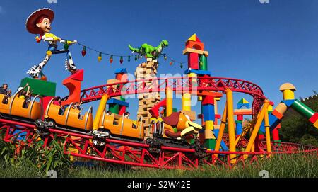 Slinky Dog Dash Achterbahn - Toy Story Land, Hollywood Studios Orlando Stockfoto