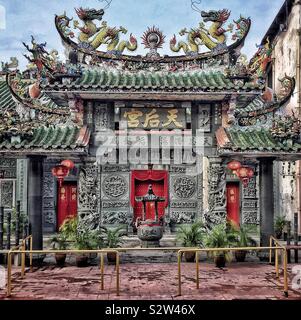 Die Hainan Thean Hou Tempel in der Altstadt von Georgetown, Penang, Malaysia Stockfoto
