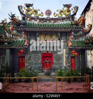 Die Hainan Thean Hou Tempel in der Altstadt von Georgetown, Penang, Malaysia Stockfoto