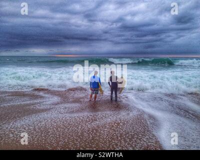 Surfen in Biarritz, Atlantik, Frankreich Stockfoto