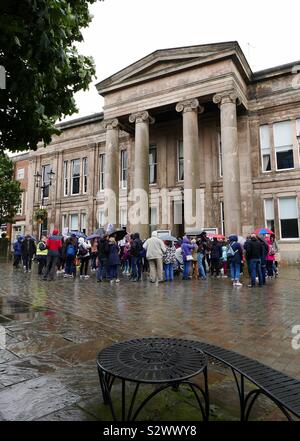 Macclesfield Marktplatz Protest stoppen den Putsch Protestmarsch außerhalb Macclesfield Town Hall September 02, 2019 Stockfoto