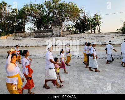 Balinesische Odalan Hindu Ritual Stockfoto