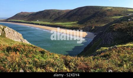 Rhossili Bay Gower Stockfoto