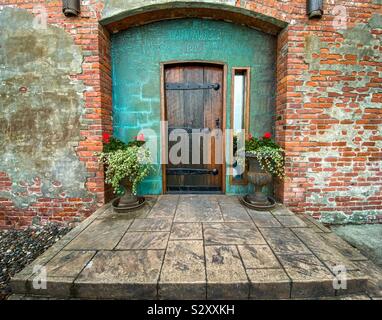 Eingang des historischen Clam Cannery in Port Townsend, Washington State, USA Stockfoto