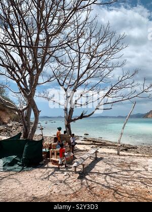 Insel Kelor Abschaltdruck Stockfoto