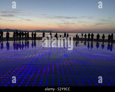 Zadar Grüße an die Sonne Stockfoto