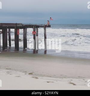 Ocean Grove Fishing Pier, Ocean Grove, Neptun Township, Monmouth County, New Jersey, United States Stockfoto