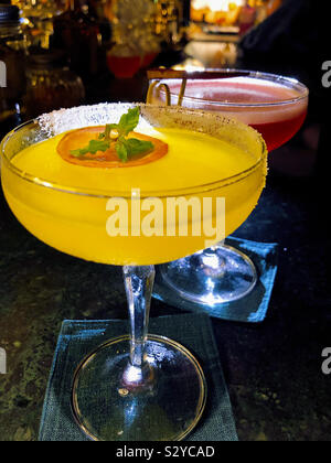 Cocktails an der Bar Margarita tequila Stockfoto