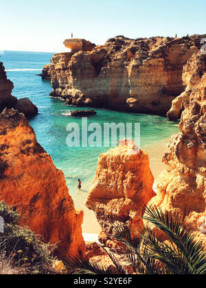 Praia de Śao Rafael, der Algarve, Portugal Stockfoto