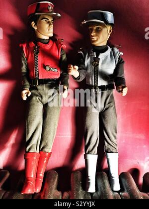 Captain Scarlet und Captain Blue Stockfoto