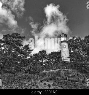 Rannapungerja Leuchtturm auf See Peipus, Ida Viru County, Estland Stockfoto