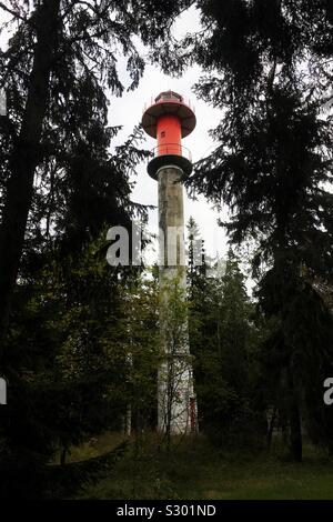 Juminda Leuchtturm, Harjumaa, Estland Stockfoto