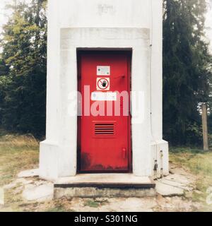 Juminda Leuchtturm, Harjumaa, Estland Stockfoto