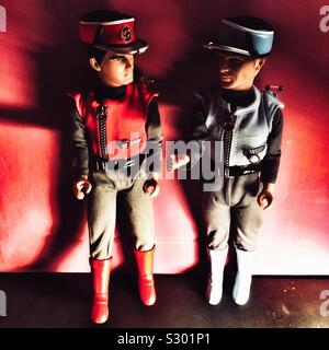 Captain Scarlet und Captain Blue Stockfoto