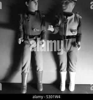 Captain Scarlet und Captain Blue Stockfoto