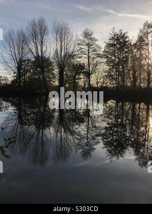 Herbst Überlegungen in einem See Stockfoto