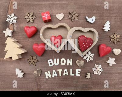 Buon Natale, Frohe Weihnachten Italien Stockfoto