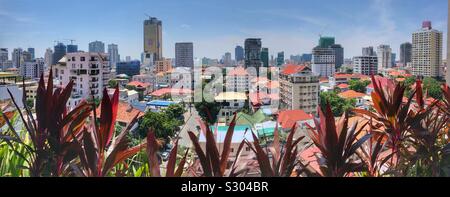 Panoramablick auf moderne Phnom Penh, Kambodscha. Stockfoto