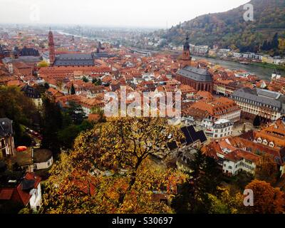 Heidelberg Altstadt allgemeine Ansicht. Deutschland Stockfoto