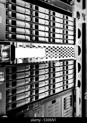 Storage Server im Rechenzentrum. Stockfoto