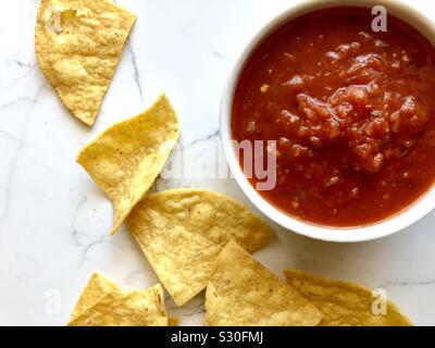 Chips und salsa Stockfoto