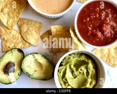 Chips und dips Stockfoto