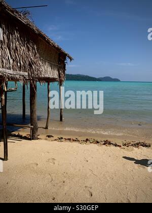 Die Moken Dorf, Thailand Stockfoto