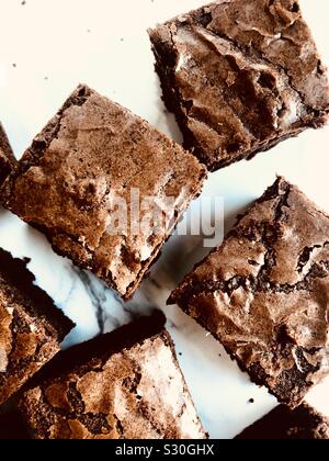 Brownies, von oben nach unten anzeigen Stockfoto