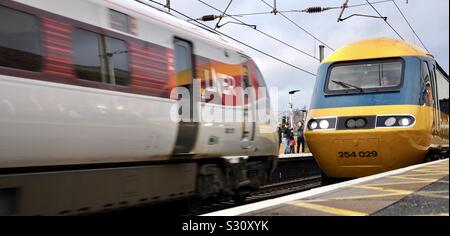 Hochgeschwindigkeitszug letzte Reise Stockfoto