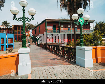 Puente de los suspiros in der Bohème-viertel Barranco, Lima, Peru Stockfoto